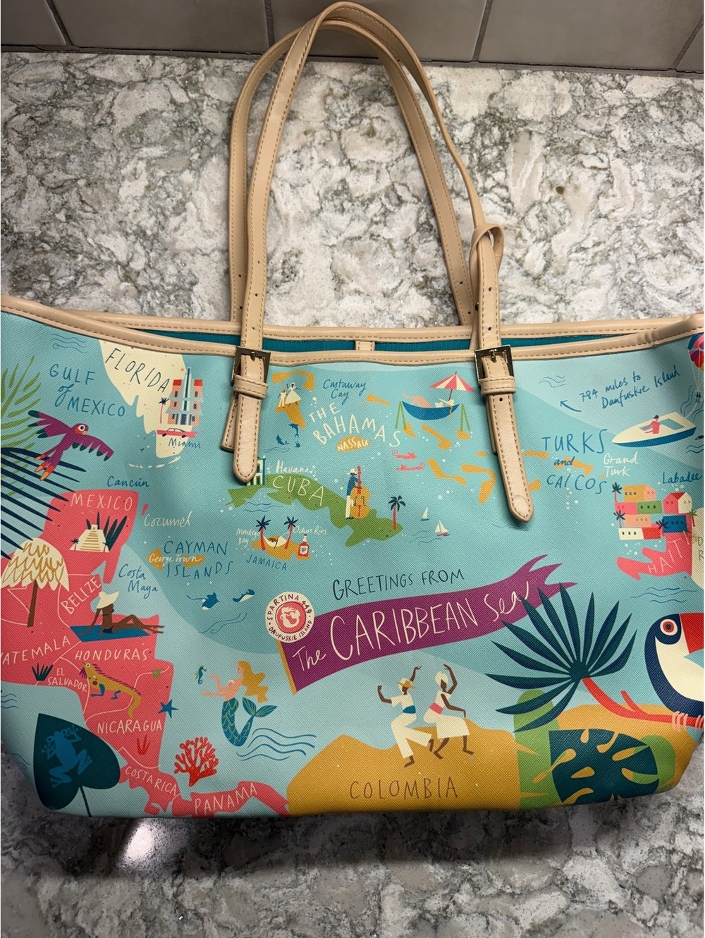 Spartina 449 Caribbean tote bag - Picture 3 of 8